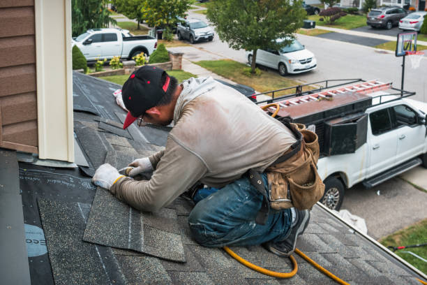 Professional Roof Installation technician working in Arlington, NY
